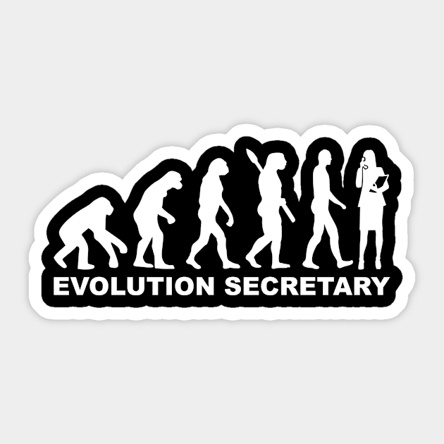 Secretary evolution Sticker by Designzz